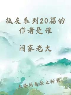 抓灰系列20篇的作者是谁