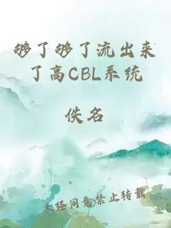 够了够了流出来了高CBL系统