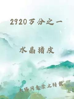 2920万分之一