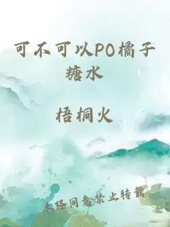 可不可以PO橘子糖水