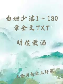 白妇少洁1～180章全文TXT